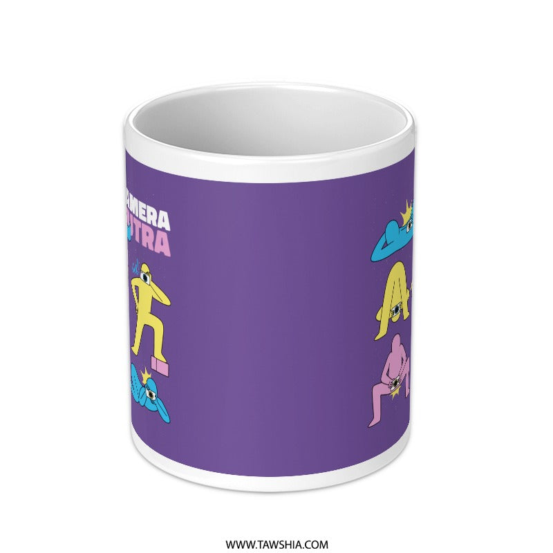 Vibrant Camera Sutra Themed Mug coffee product