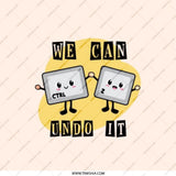 We Can Undo It Pocket Mirror, Cute Ctrl Z Design, Tech Lover Gift, Funny Computer Keyboard, Makeup Mirror, Compact Mirror, Gift For Her - Tawshia