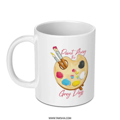 Paint Away the Grey Days Palette Art Mug product