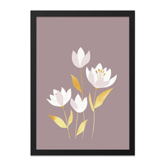Floral Wall Art, White Flowers Print, Minimalist Art, Botanical Print, Flower Illustration, Floral Poster, Home Decor, Modern Wall Decor - Tawshia