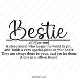 Bestie Definition Pinback Button, Best Friend Gift, Bestie Award Button, Friendship Button, Cute Best Friend Pin, Trendy Friendship Gift - Tawshia
