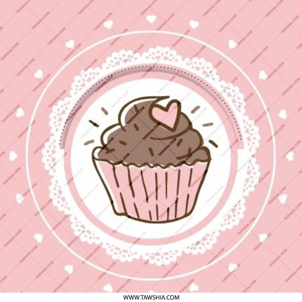 Cute Cupcake Pinback Button, Sweet Treat Button, Pink Heart Button, Kawaii Button, Food Lover Gift, Dessert Pinback Button - Tawshia