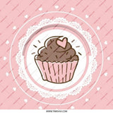 Cute Cupcake Pinback Button, Sweet Treat Button, Pink Heart Button, Kawaii Button, Food Lover Gift, Dessert Pinback Button - Tawshia