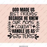 Best Friends Mouse Pad, Funny Sisters Gift, Friendship Quote Present, God Made Us, BFF Office Decor, Unique Mousepad, Desk Accessories - Tawshia
