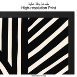 Abstract Wall Art, Black and White Print, Modern Art Poster, Geometric Stripes Artwork, Minimalist Home Decor, Unique Design Print - Tawshia