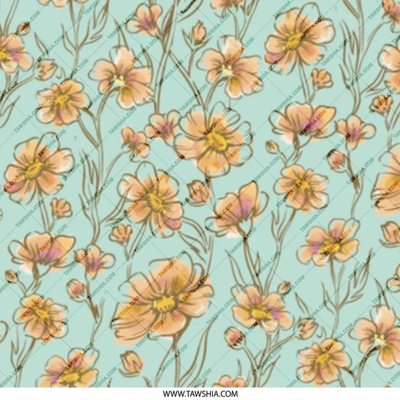Colorful Floral Design Pattern for Various product type
