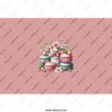 Macarons and Flowers Tumbler, Floral Tumbler, Dessert Tumbler, Pretty Tumbler, Foodie Gift, Baking Lover Gift, Unique Tumbler, Tumbler - Tawshia