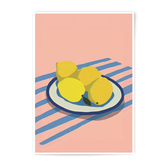 Lemon Still Life Photographic Print, Citrus Art Print, Kitchen Wall Art, Fruit Photography, Colorful Food Art, Modern Home Decor - Tawshia