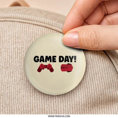 Game Day Pinback Button, Gamer Gift, Gaming Pin, Console Controller Pin, Video Game Accessories, Gifts for Gamers, Gamer Badge - Tawshia