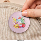 Cute Kawaii Dessert Pinback, Foodie Pin Badge, Sweet Treats Button, Bubble Tea Badge, Anime Style, Pastel Colors, Gift for Food Lovers - Tawshia