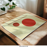 Abstract Circles Photographic Print, Minimalist Wall Art, Geometric Art Print, Modern Home Decor, Red and Beige Art - Tawshia