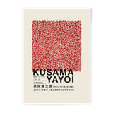 Kusama Yayoi Exhibition, Photographic Print, Modern Art Poster, Red Dot Pattern, Japanese Art, Museum Wall Decor, Home Decor - Tawshia