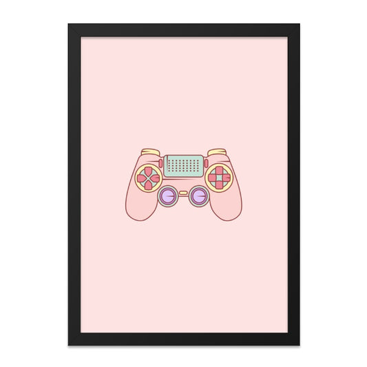 Pastel Gaming Controller Wall Art, Gamer Room Decor, PlayStation Inspired Print, Aesthetic Wall Decor, Video Game Art, Cute Gaming Gift - Tawshia