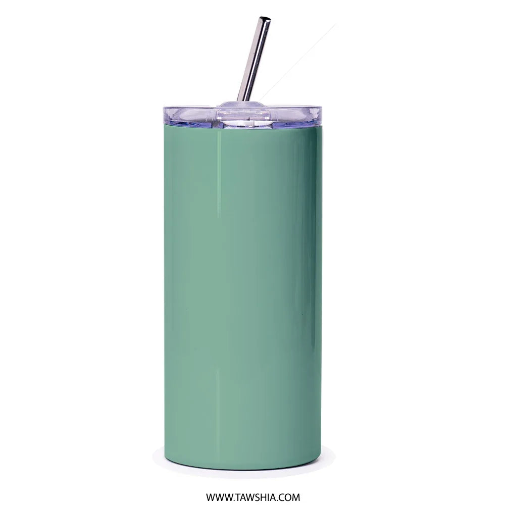 Sleek Mint Colored Insulated Tumbler with Straw product type