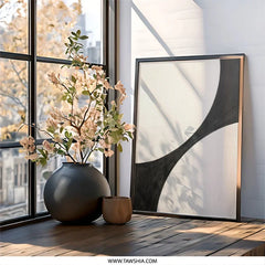 Abstract Wall Art, Modern Art Print, Black and White Art, Minimalist Decor, Contemporary Home Decor - Tawshia