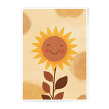 Smiling Sunflower Photographic Print, Cute Kids Wall Art, Nursery Decor Print, Botanical Art Print, Happy Flower Picture, Sunshine Wall - Tawshia