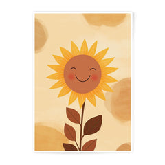Smiling Sunflower Photographic Print, Cute Kids Wall Art, Nursery Decor Print, Botanical Art Print, Happy Flower Picture, Sunshine Wall - Tawshia