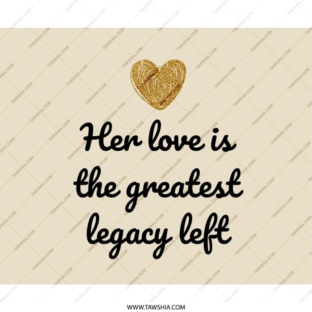 Her Love Legacy Mouse Pad, Gold Heart Mousepad, Office Desk Decor, Mother's Day Gift, Inspirational Quote Mousepad - Tawshia
