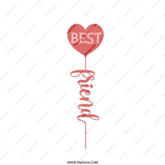 Best Friend Heart Balloon Tote Bag, Cute BFF Gift, Friendship Appreciation Bag, Bestie Birthday Present, Special Friend Shopping Bag - Tawshia