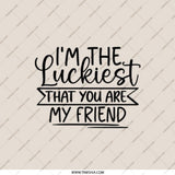 Luckiest Friend Pocket Mirror, Best Friend Gift, Friendship Mirror, Compact Mirror, Friend Birthday Gift, Travel Mirror, Pocket Mirror - Tawshia