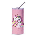 Kawaii Unicorn Tumbler, Heart Tumbler, Cute Unicorn Gift, Kawaii Gift, Gift for Unicorn Lover, Unicorn Tumbler for Her - Tawshia