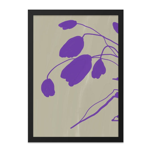 Purple Floral Wall Art, Botanical Art Print, Abstract Flower Decor, Trendy Home Decor, Modern Wall Art, Purple Flower Painting - Tawshia