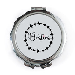 Besties Pocket Mirror, Friend Gift, Best Friend, Cute Compact Mirror, Gift for Her, Birthday Gift, Best Friend Ever - Tawshia