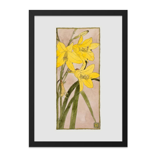 Yellow Lily Wall Art, Floral Print, Botanical Art, Flower Wall Decor, Home Decor, Watercolor Art Print, Floral Art Print - Tawshia