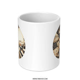 Floral Butterfly Mug, Vintage Insect Art Mug, Beautiful Botanical Mug, Unique Coffee Mug, Gift Idea (120) - Tawshia