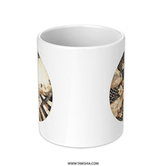 Floral Butterfly Mug, Vintage Insect Art Mug, Beautiful Botanical Mug, Unique Coffee Mug, Gift Idea (120) - Tawshia