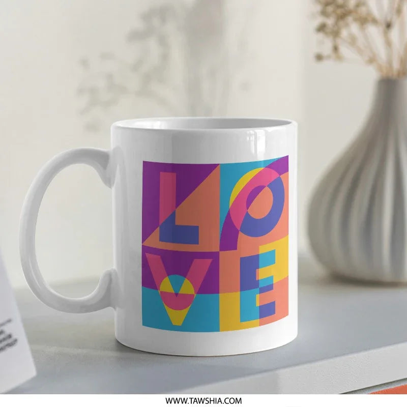 Colorful Love Text Design Mug product