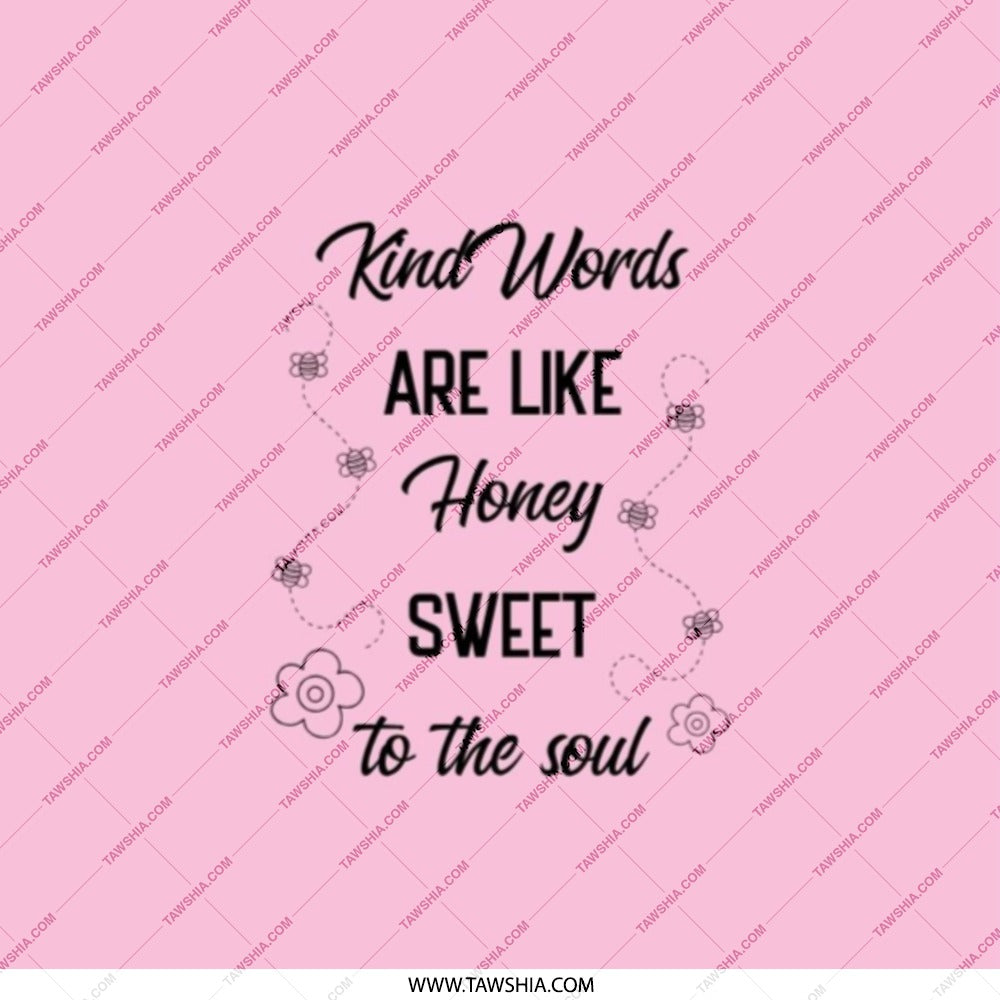 Honey Pocket Mirror, Kind Words, Floral Accents, Sweet to the Soul, Cute Gift, Uplifting Mirror, Positive Affirmation, Pocket Beauty - Tawshia