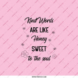 Honey Pocket Mirror, Kind Words, Floral Accents, Sweet to the Soul, Cute Gift, Uplifting Mirror, Positive Affirmation, Pocket Beauty - Tawshia