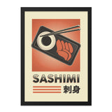 Sashimi Wall Art, Japanese Food Art, Restaurant Decor, Asian Cuisine Print, Sushi Lover Gift, Culinary Art Poster, Modern Kitchen Art - Tawshia