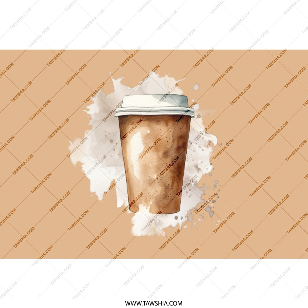 Coffee Cup Tumbler, Watercolor Style Tumbler, Gift For Coffee Lovers, Drinkware for Home, Personalized Tumbler, Hot and Cold Drinks - Tawshia