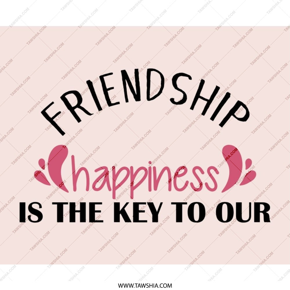 Friendship Happiness Mouse Pad, Key to Our Happiness, Office Decor, Desk Accessories, Computer Accessories, Gift for Friend - Tawshia