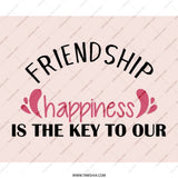 Friendship Happiness Mouse Pad, Key to Our Happiness, Office Decor, Desk Accessories, Computer Accessories, Gift for Friend - Tawshia
