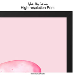 Pink Macaron Wall Art, Watercolor Food Print, Kitchen Decor, Pastel Art, Confectionery Gift, Dessert Wall Decor, Bakery Art Print - Tawshia