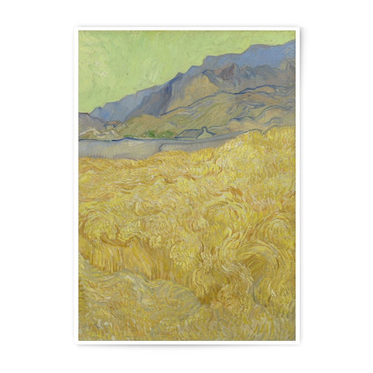 Wheatfield Photographic Print, Van Gogh Art, Landscape Painting, Rustic Wall Decor, Impressionist Art Print, Home Decor - Tawshia