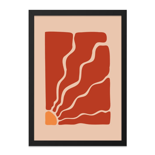Abstract Shapes Wall Art, Burnt Orange Print, Minimalist Art, Modern Home Decor, Geometric Art Print, Bohemian Wall Decor - Tawshia