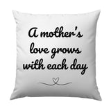 Mother's Love Grows Pillow, Mother's Day Gift, Decorative Pillow, Gift for Mom, Throw Pillow, Home Decor, Quote Pillow - Tawshia