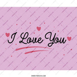 I Love You Mouse Pad, Valentine's Day Gift, Pink Mousepad, Cute Office Decor, Heart Mouse Mat, Unique Gift, Mousepad For Her, Desk Accessory - Tawshia