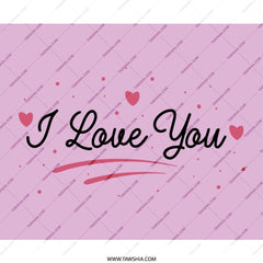I Love You Mouse Pad, Valentine's Day Gift, Pink Mousepad, Cute Office Decor, Heart Mouse Mat, Unique Gift, Mousepad For Her, Desk Accessory - Tawshia