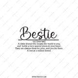 Bestie Pocket Mirror, Friend Definition, Close Friend Gift, Friendship Mirror, Best Friends Forever, BFF Gift, Personalized Mirror - Tawshia