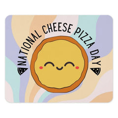 Cheese Pizza Day Mouse Pad, Cute Pizza, Foodie Gift, National Pizza Day, Office Decor, Kawaii Mousepad, Desk Accessories, Pizza Lover Gift - Tawshia