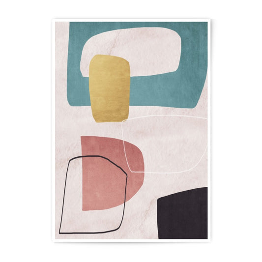Abstract Shapes Photographic Print, Modern Art Print, Minimalist Wall Art, Home Decor, Geometric Art, Colorful Shapes, Office Wall Decor - Tawshia
