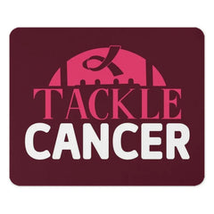 Tackle Cancer Mouse Pad, Awareness Ribbon, Fight Cancer, Hope Mousepad, Computer Accessory, Desk Decor, Gift Idea, Burgundy and Pink - Tawshia