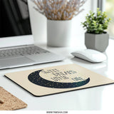 Sweet Dreams Little One Mouse Pad, Celestial Nursery Decor, Starry Moon Design, Cute Office Accessory, Unique Desk Mat - Tawshia