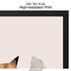 Cute Fox Wall Art, Nursery Decor, Woodland Animal Print, Kids Room Art, Scandinavian Style, Modern Wall Decor, Animal Illustration - Tawshia