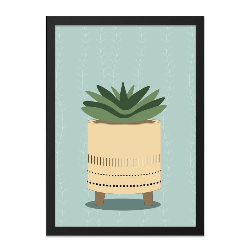 Minimalist Succulent Wall Art, Potted Plant Print, Boho Home Decor, Modern Art Print, Houseplant Lover Gift, Botanical Wall Decor - Tawshia